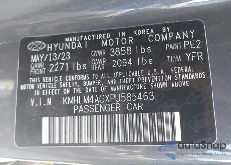 2023 Hyundai Elantra Sel from USA, damaged, VIN KMHLM4AGXPU585463